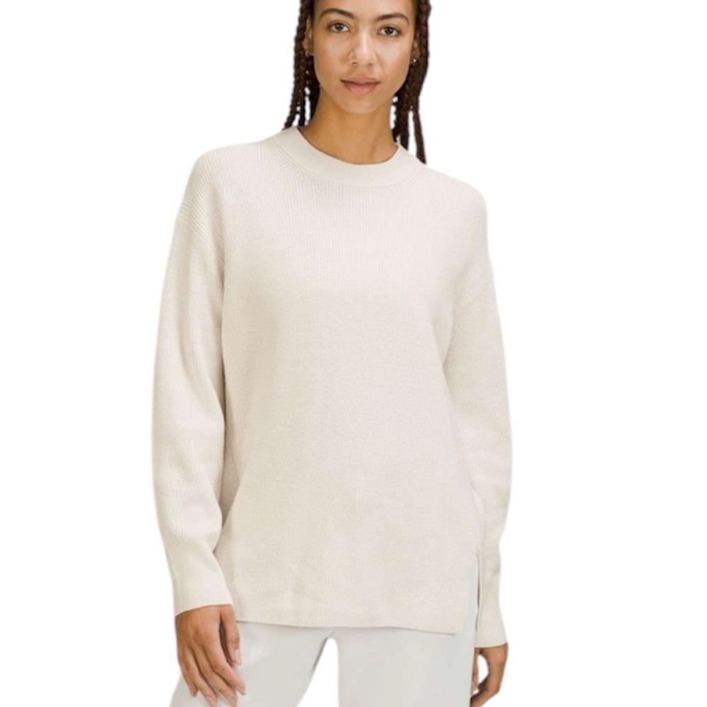 Lululemon Merino Wool Blend Ribbed Crewneck Sweater size 2